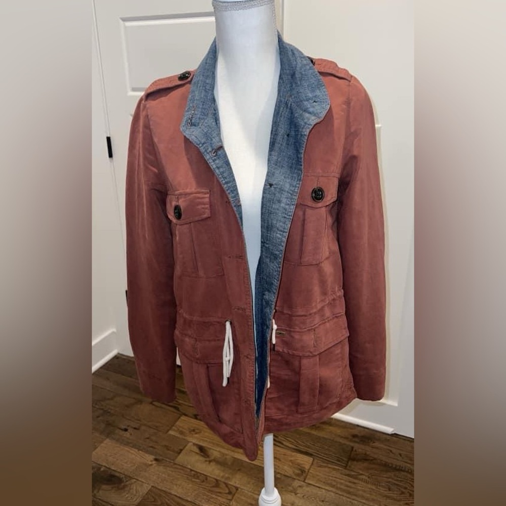 Obey Propaganda Hemingway Rust Button Up Anorak U… - image 1